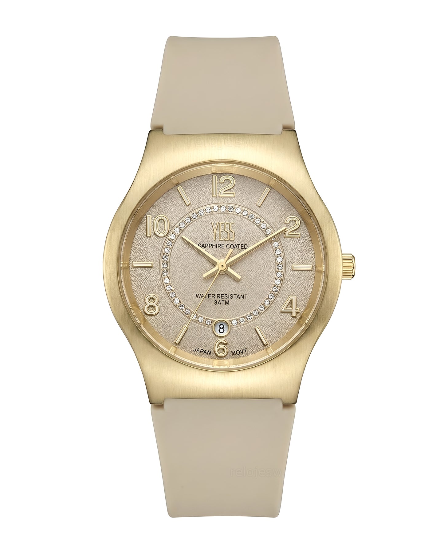 Reloj Yess Mujer Original Beige SMT-250536-2
