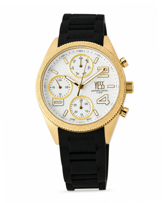 Reloj Yess Mujer Original Negro SMT-251103-3