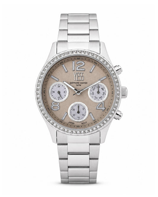 Reloj Yess Mujer Original Plateado SMT-251113-1