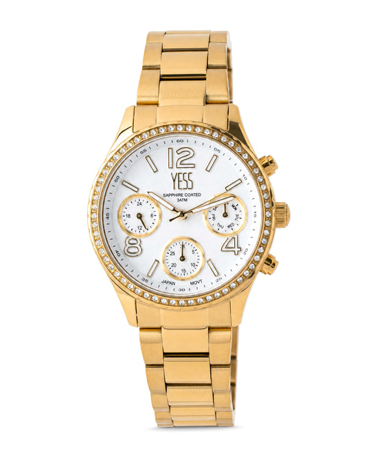 Reloj Yess Mujer Original Dorado SMT-251113-3