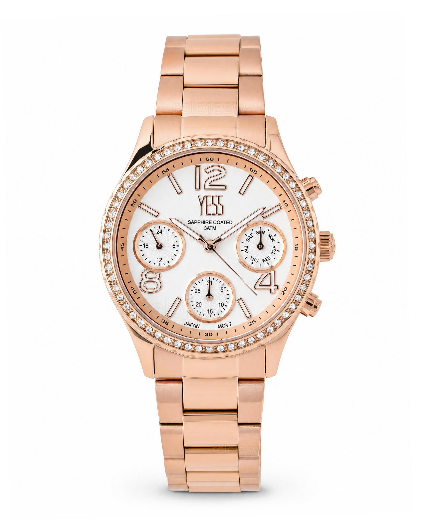 Reloj Yess Mujer Original Oro Rosa SMT-251113-5