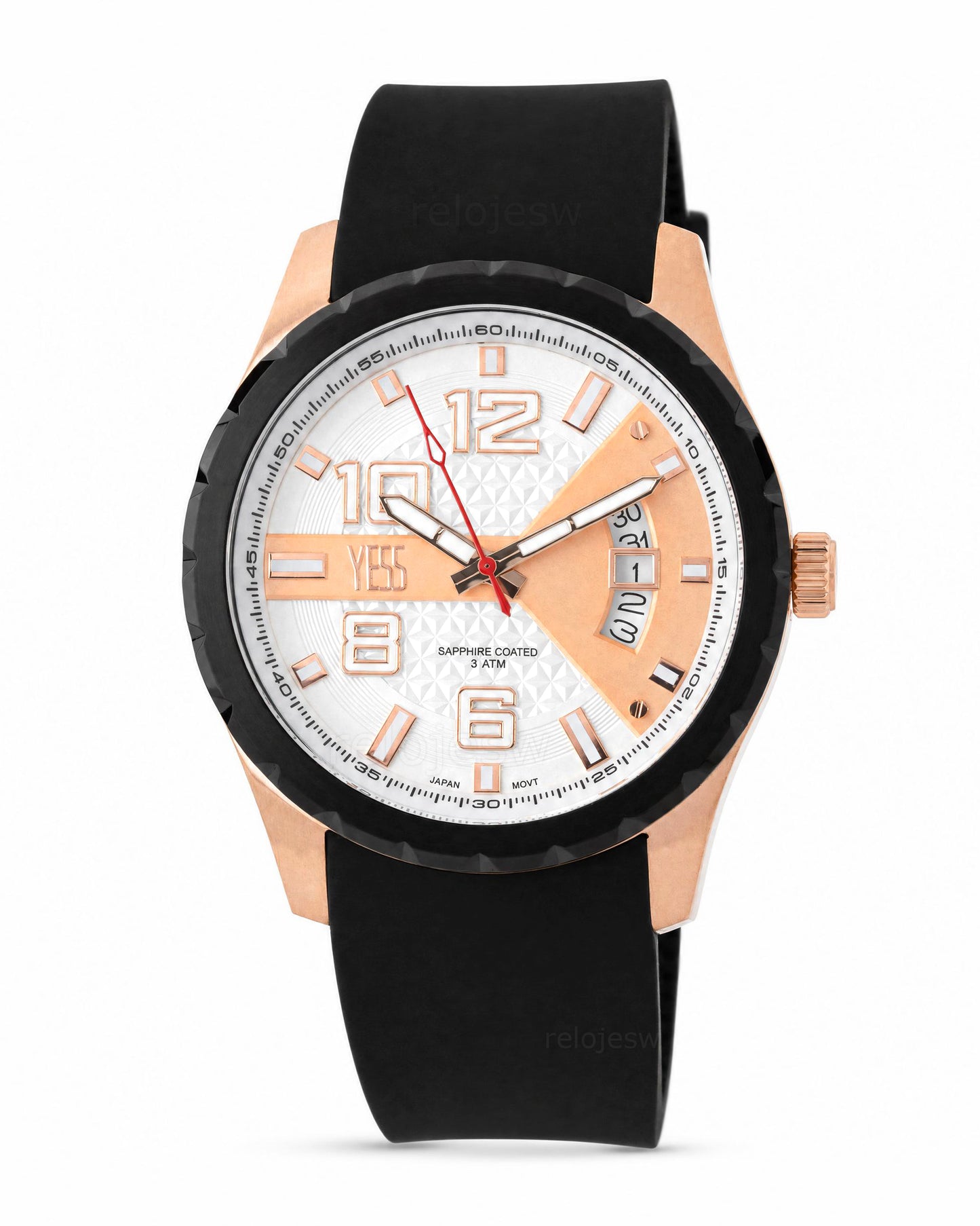 Reloj Yess Hombre Original Negro SMT-251132-6