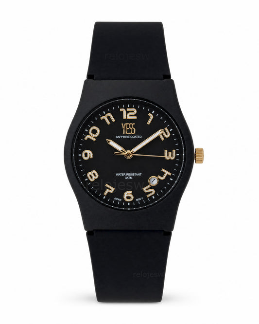 Reloj Yess Mujer Original Negro SMT-251141-7