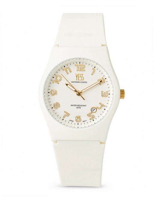 Reloj Yess Mujer Original Blanco SMT-251141-9