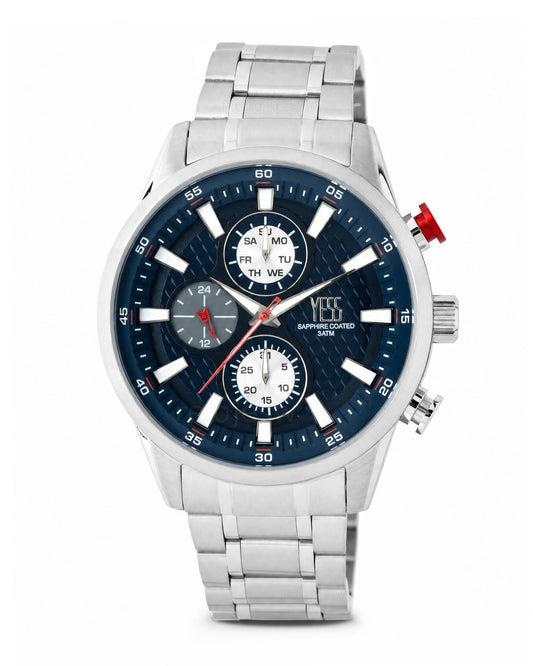 Reloj Yess Hombre Original Plateado SMT-251150-2