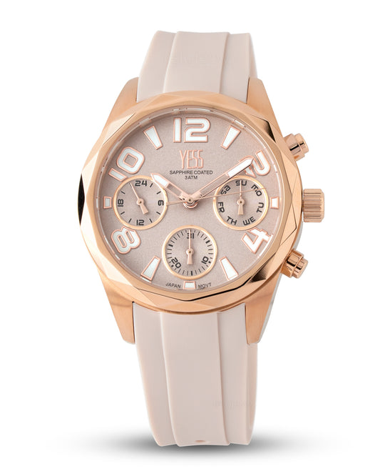 Reloj Yess Mujer Original Rosado SMT-251178-5