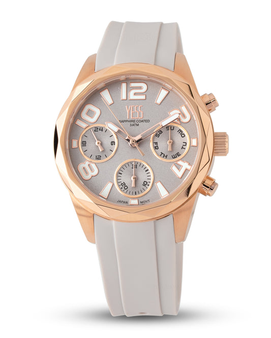 Reloj Yess Mujer Original Gris SMT-251178-6