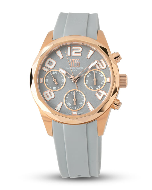 Reloj Yess Mujer Original Gris SMT-251178-7