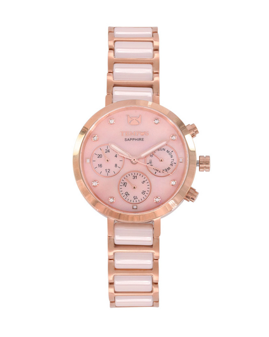 Reloj Tempus Mujer Rosado Oro Rosa T23007-RSOR