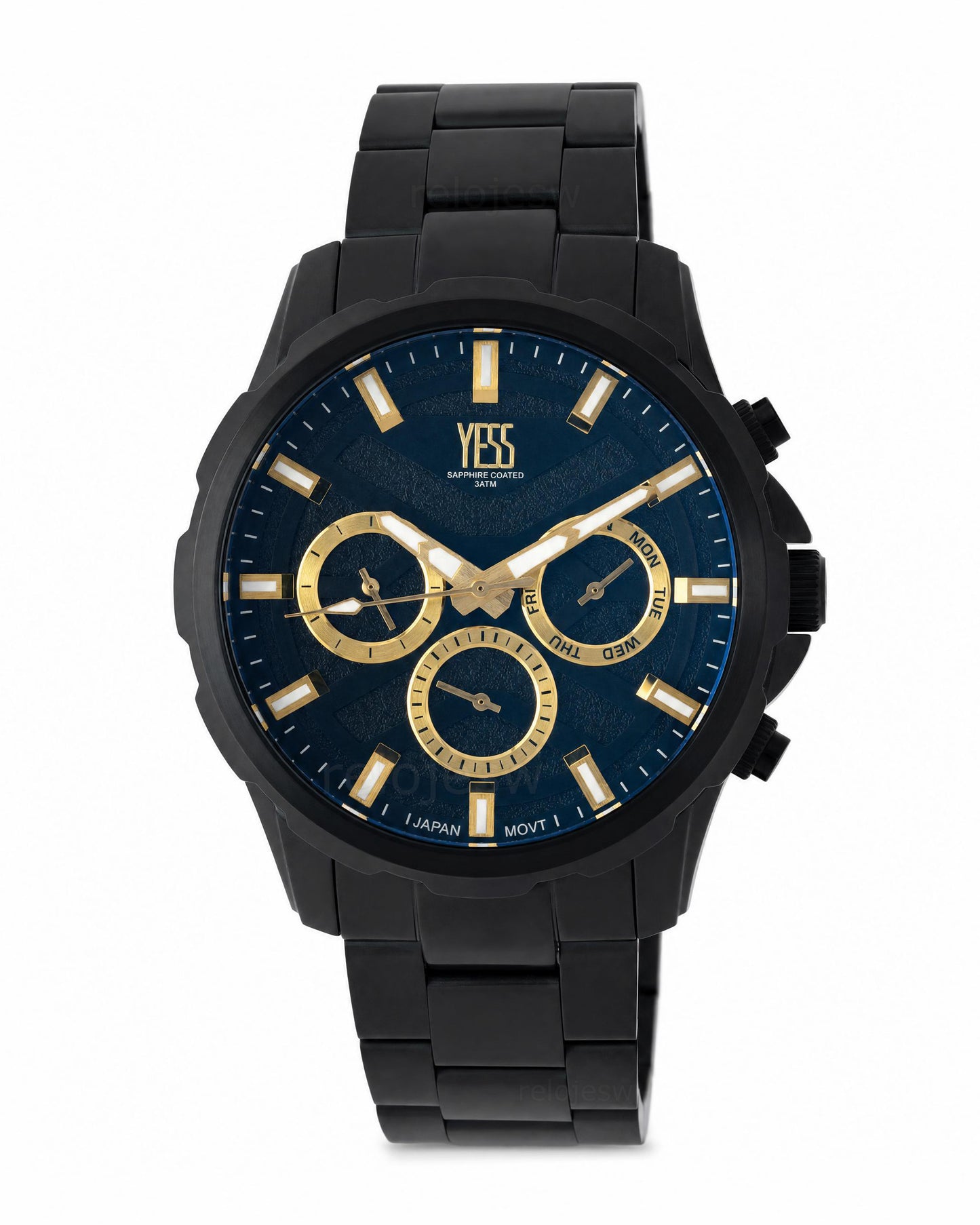 Reloj Yess Hombre Original Negro T647GS-2