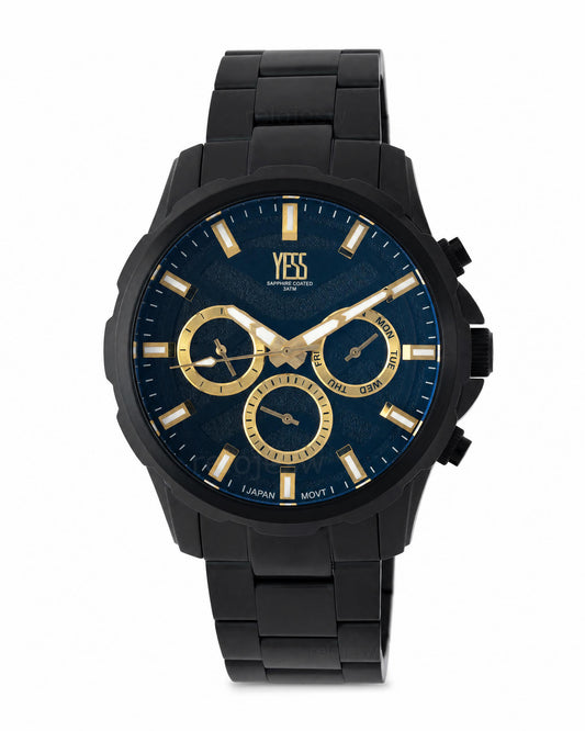 Reloj Yess Hombre Original Negro T647GS-2