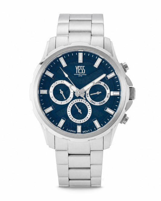 Reloj Yess Hombre Original Plateado T647GS-4