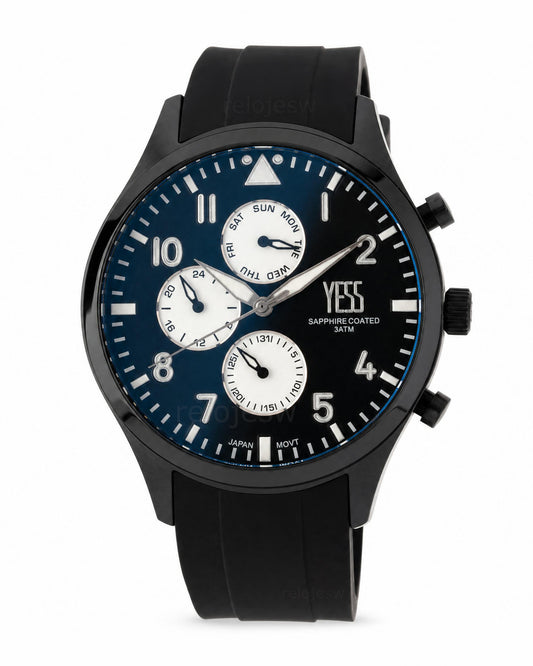 Reloj Yess Hombre Original Negro T648GS-5