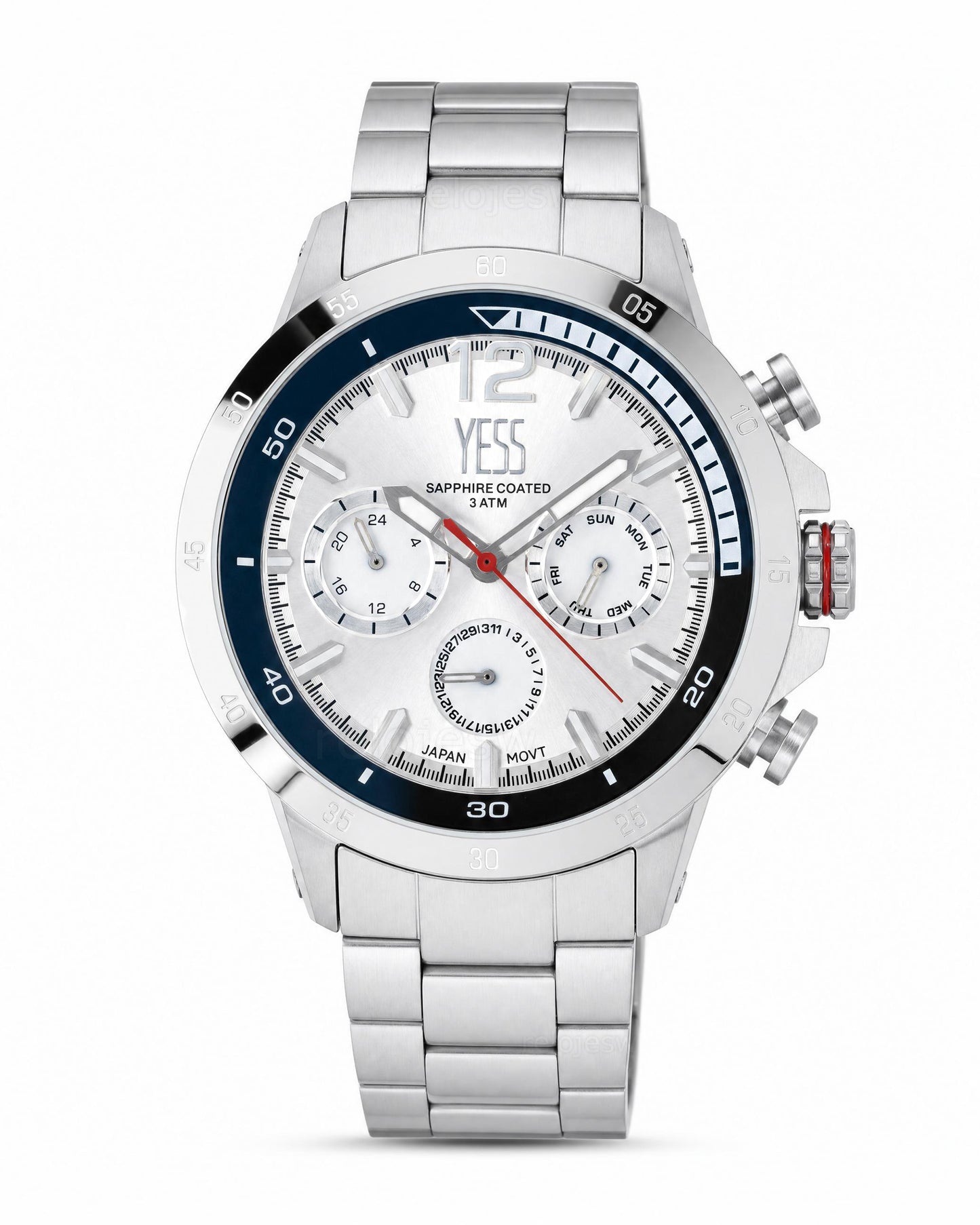 Reloj Yess Hombre Original Plateado T651GS-1