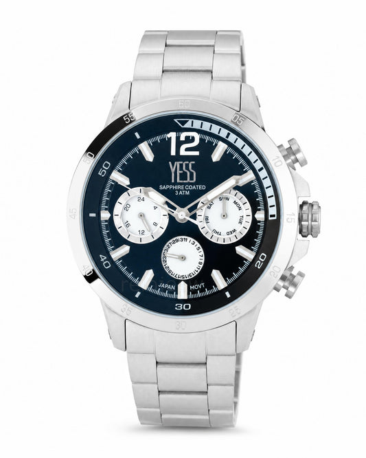 Reloj Yess Hombre Original Plateado T651GS-4