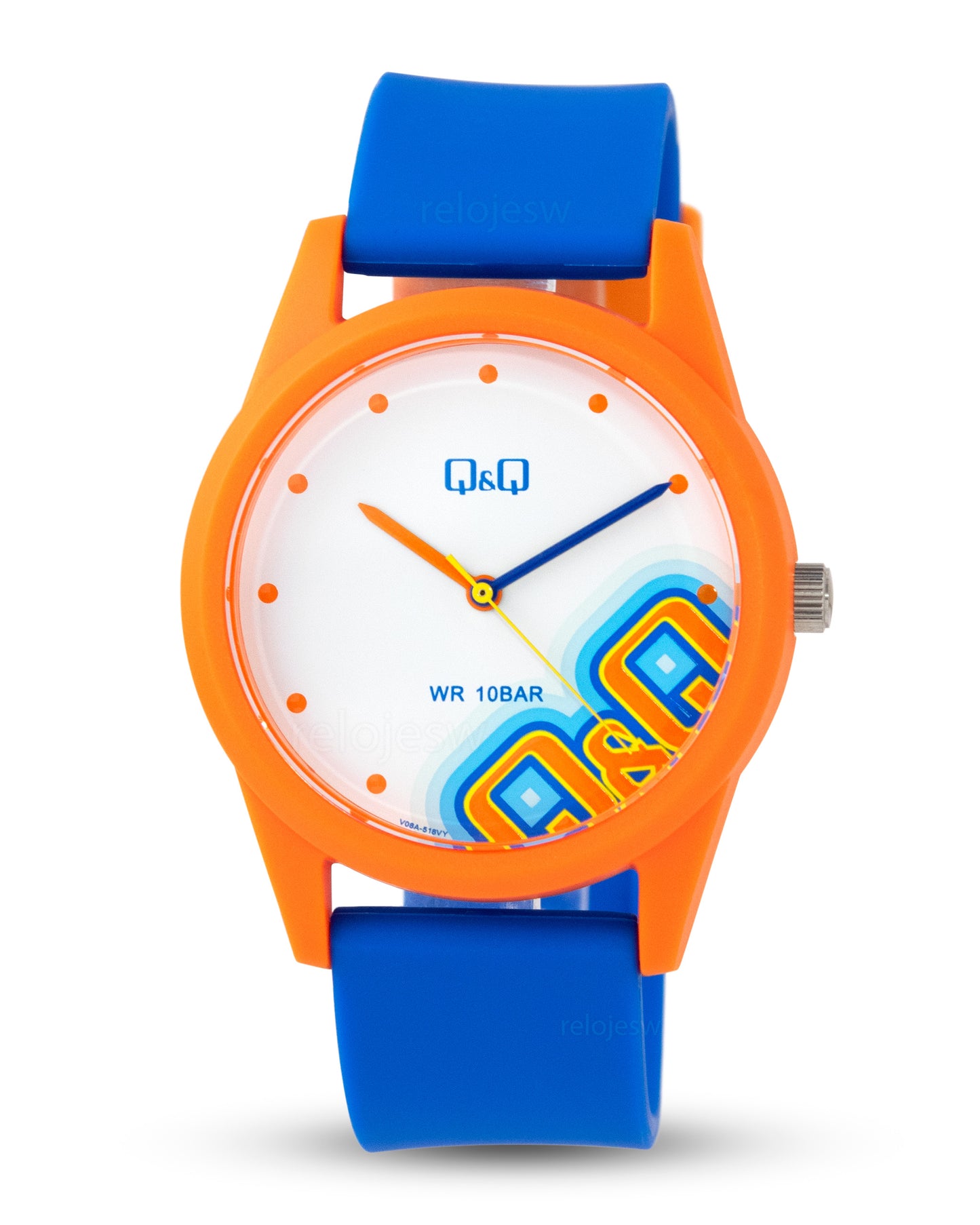 Reloj Q&Q Mujer Azul Naranja V08A518Y