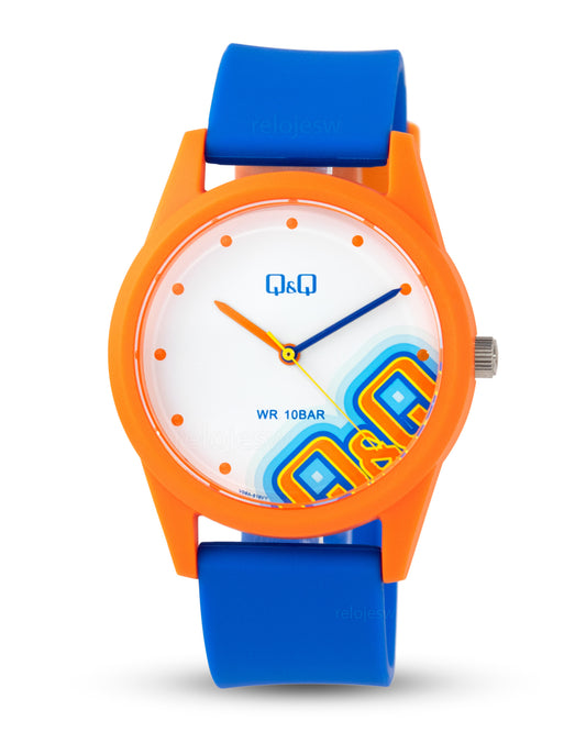 Reloj Q&Q Mujer Azul Naranja V08A518Y