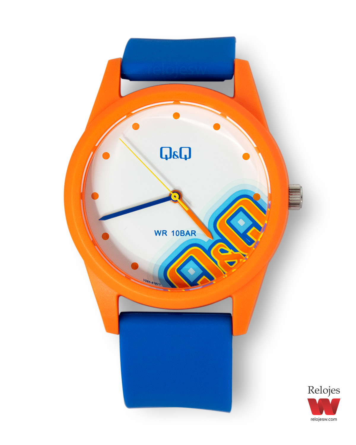 Reloj Q&Q Mujer Azul Naranja V08A518Y