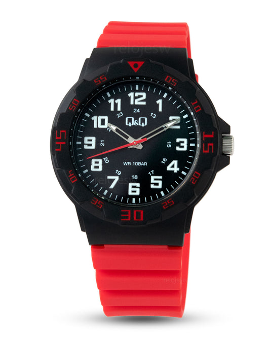 Reloj Q&Q Hombre Negro Rojo VR18J013Y