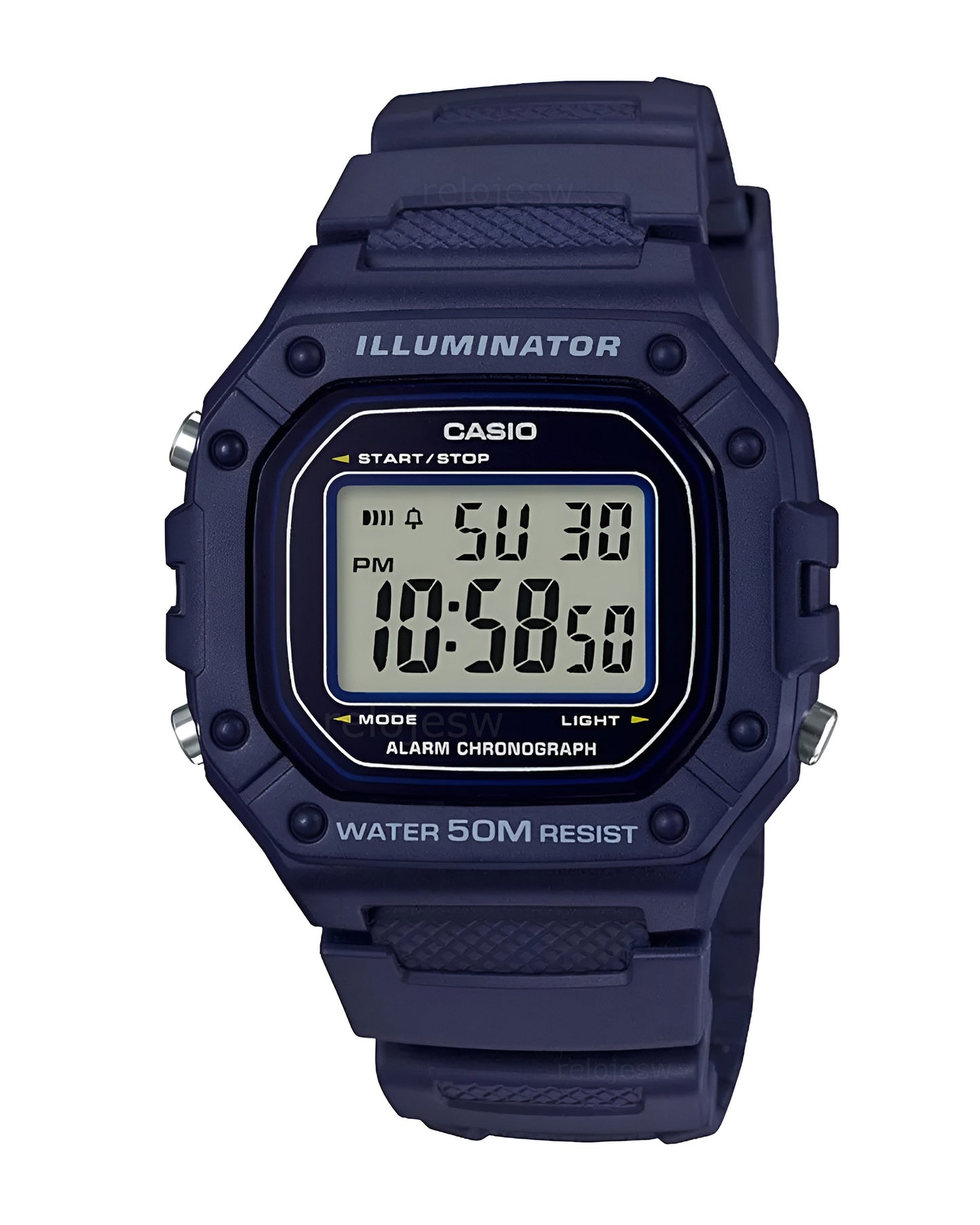 Reloj Casio Original Hombre Azul W-218H-2AV