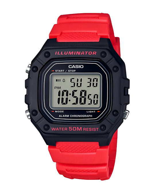 Reloj Casio Hombre Rojo W-218H-4BV
