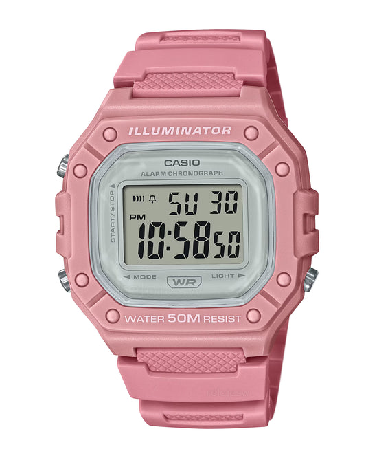 Reloj Casio Hombre Original Rosado W-218HC-4AV