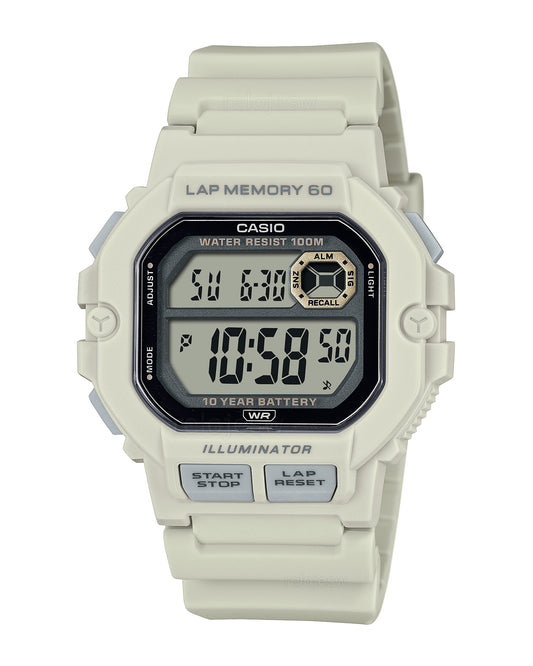 Reloj Casio Hombre Original Blanco WS-1400H-8AV