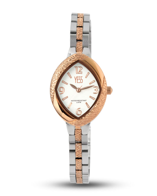 Reloj Yess Mujer Plateado Oro Rosa Y24081-5