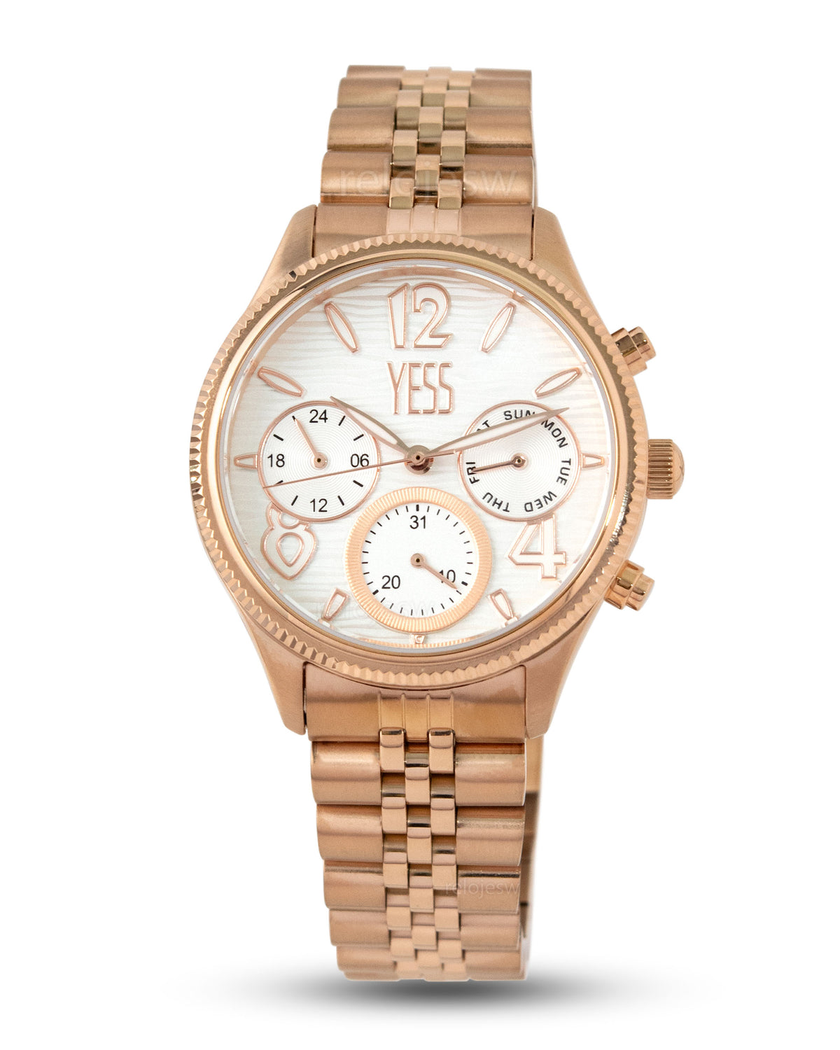 Reloj Yess Mujer Oro Rosa Y24086-3