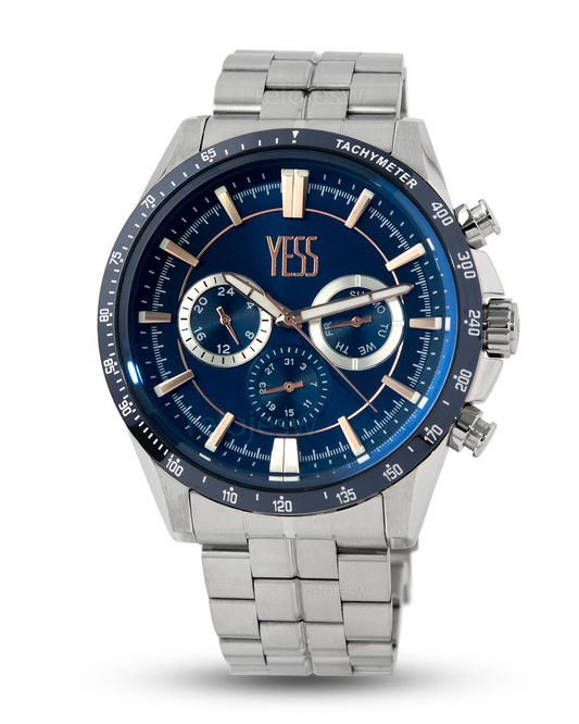 Reloj Yess Hombre Plateado Y24093-1