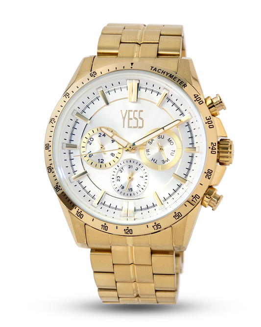 Reloj Yess Hombre Dorado Y24093-3