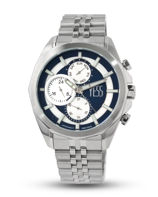 Reloj Yess Hombre Plateado Y24095-1