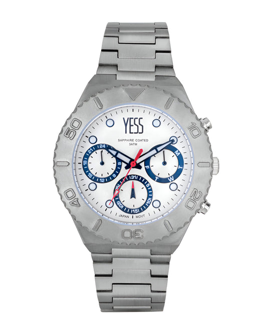 Reloj Yess Hombre Plateado Y24110-1
