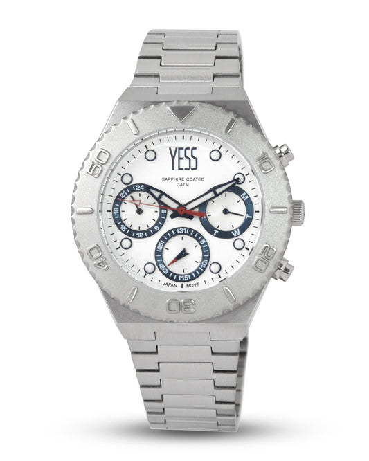 Reloj Yess Hombre Plateado Y24110-1