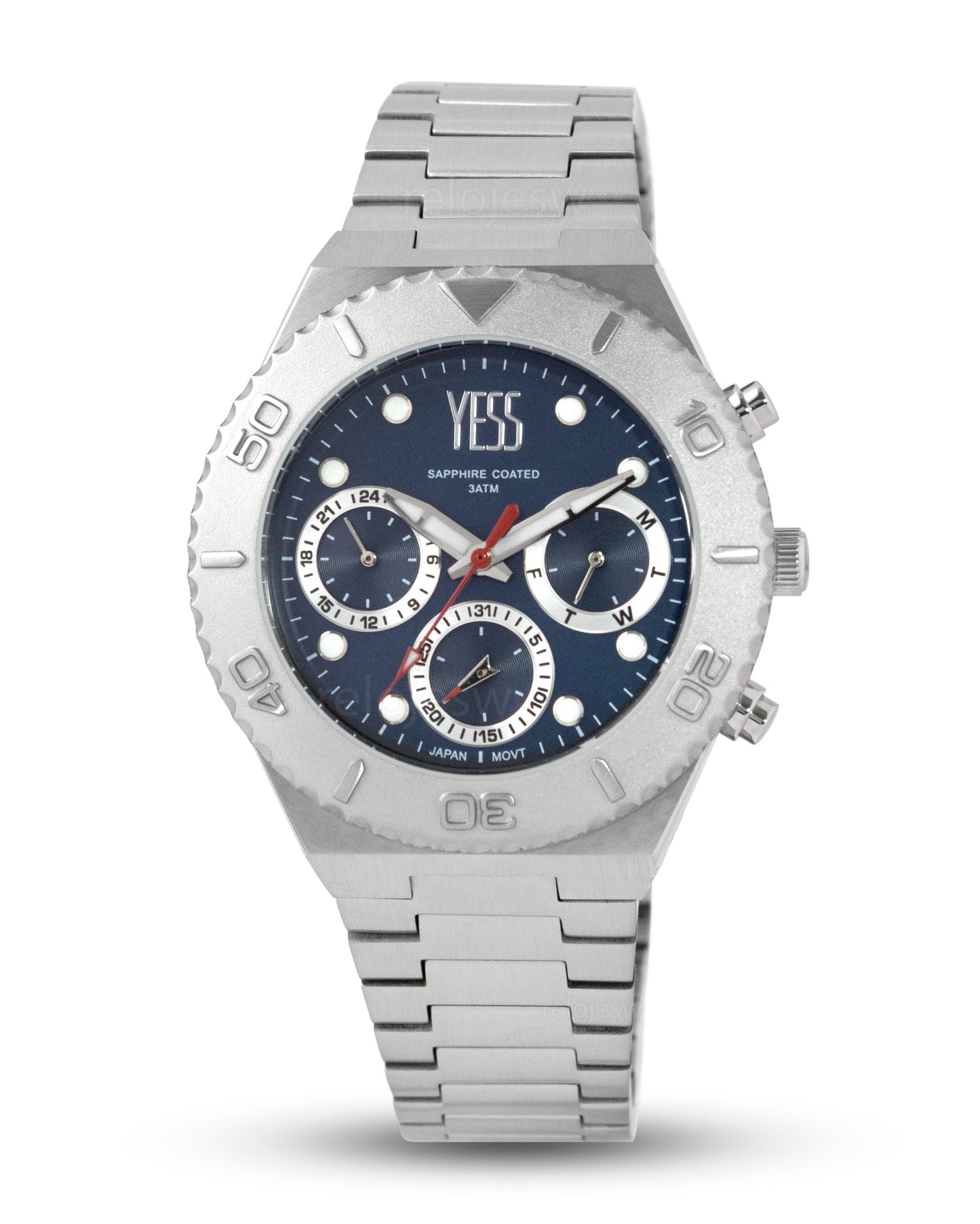 Reloj Yess Hombre Plateado Y24110-2