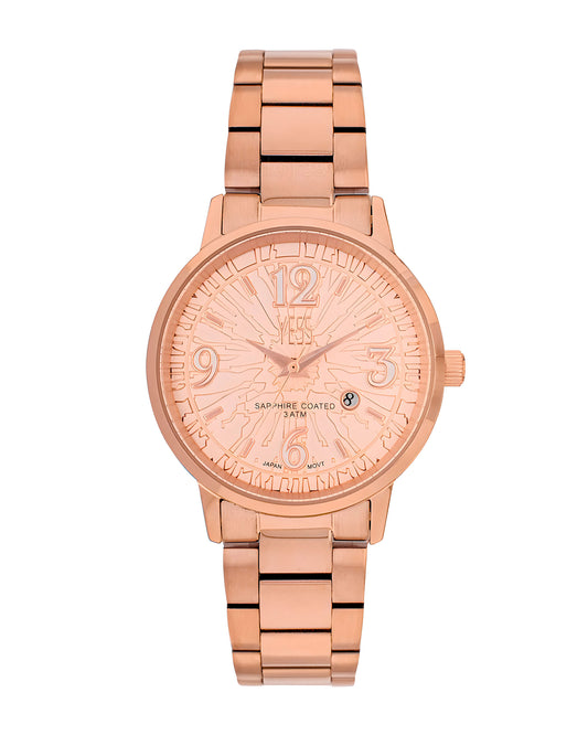 Reloj Yess Mujer Oro Rosa Y24116-3