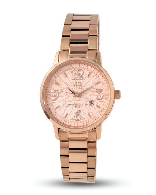 Reloj Yess Mujer Oro Rosa Y24116-3