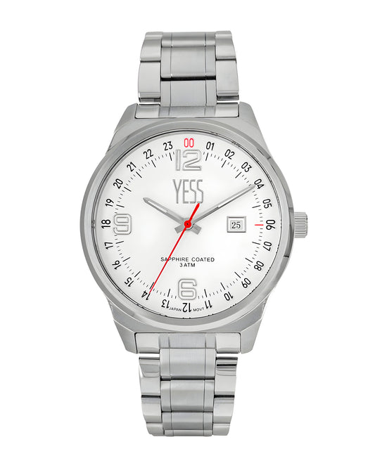 Reloj Yess Hombre Plateado Y24117-1