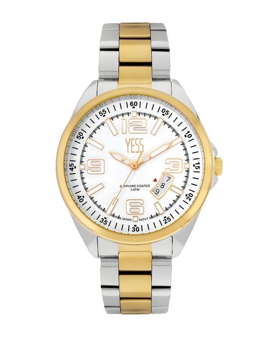 Reloj Yess Hombre Plateado y Dorado Y24124G-4