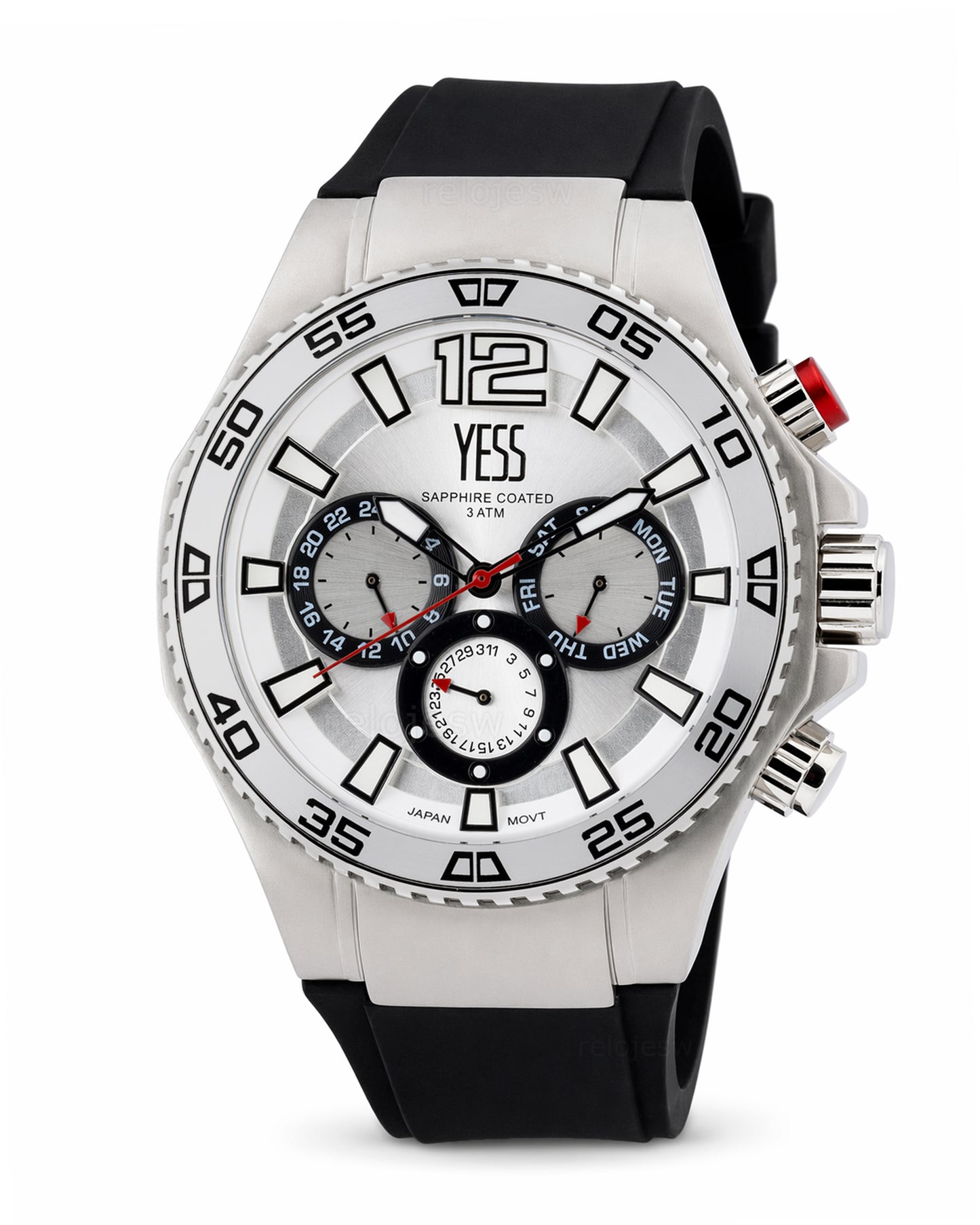 Reloj Yess Hombre Original Negro Y25001-1