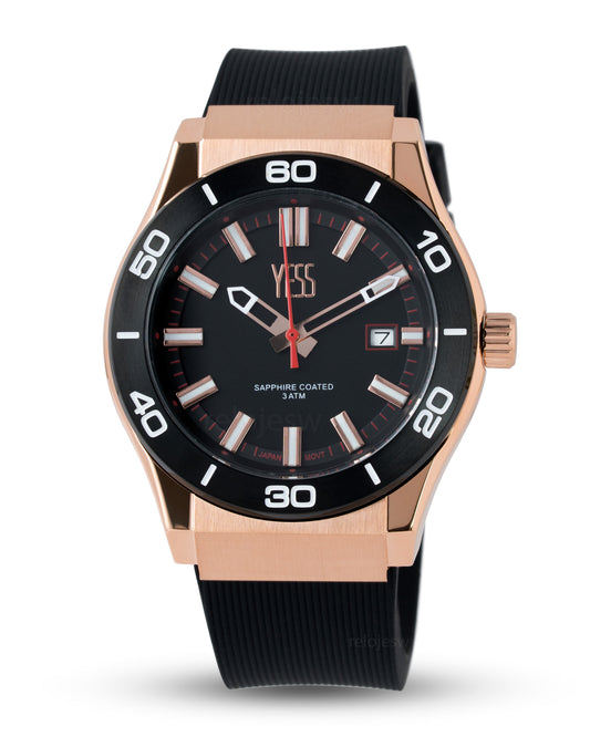 Reloj Yess Hombre Negro Y25003-3