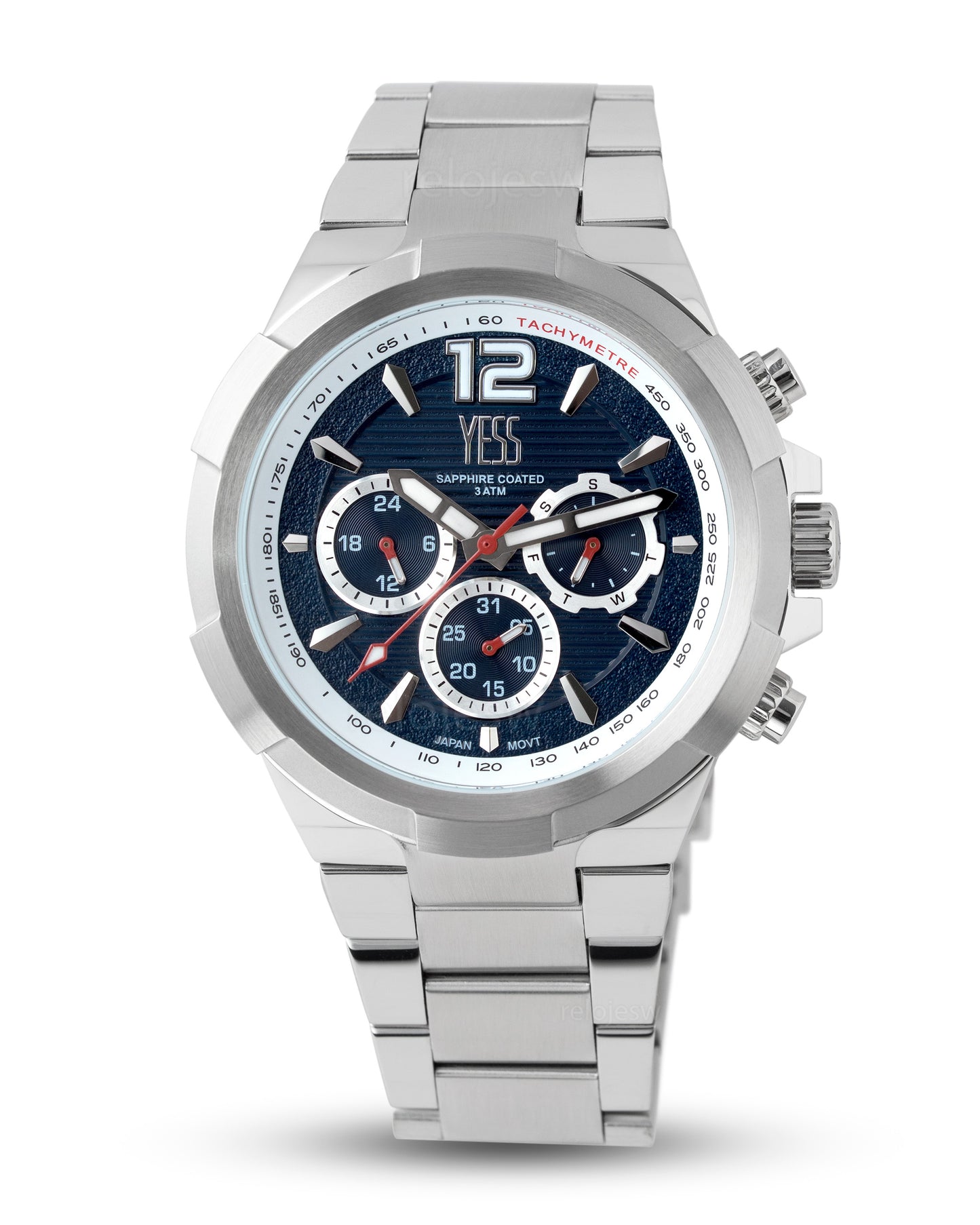 Reloj Yess Hombre Plateado Y25005-1