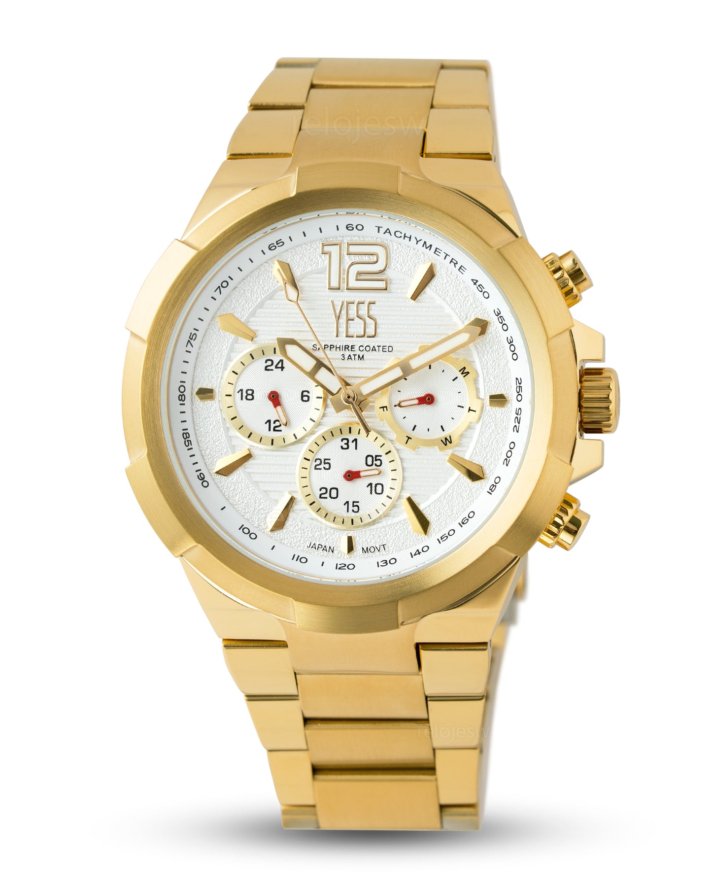 Reloj Yess Hombre Dorado Y25005-4