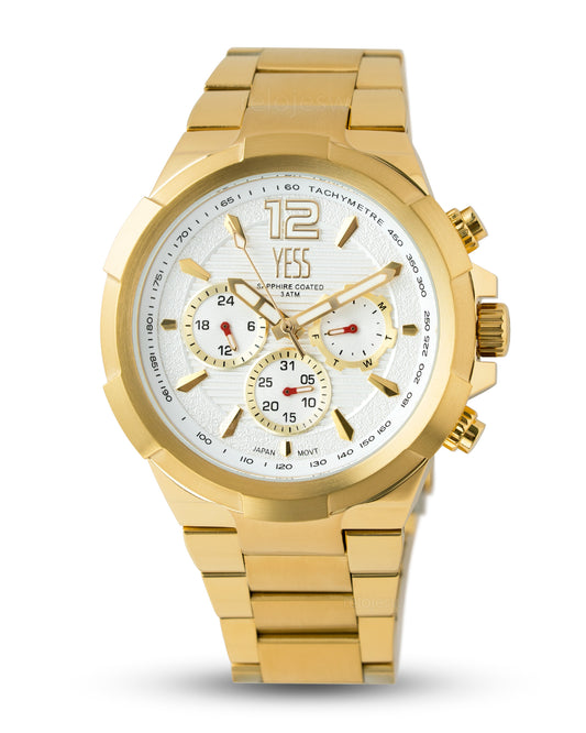 Reloj Yess Hombre Dorado Y25005-4