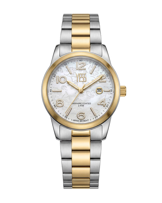 Reloj Yess Mujer Plateado y Dorado Y25018-2