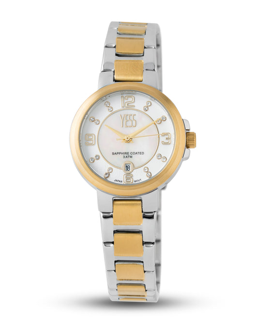 Reloj Yess Mujer Plateado y Dorado Y25019-2