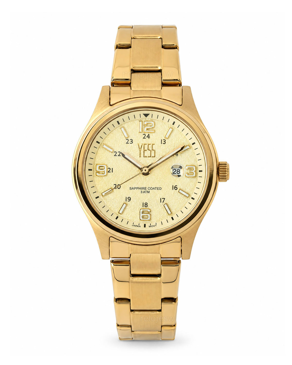 Reloj Yess Mujer Original Dorado Y25033L-3