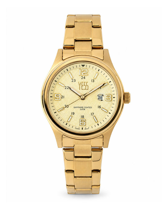 Reloj Yess Mujer Original Dorado Y25033L-3