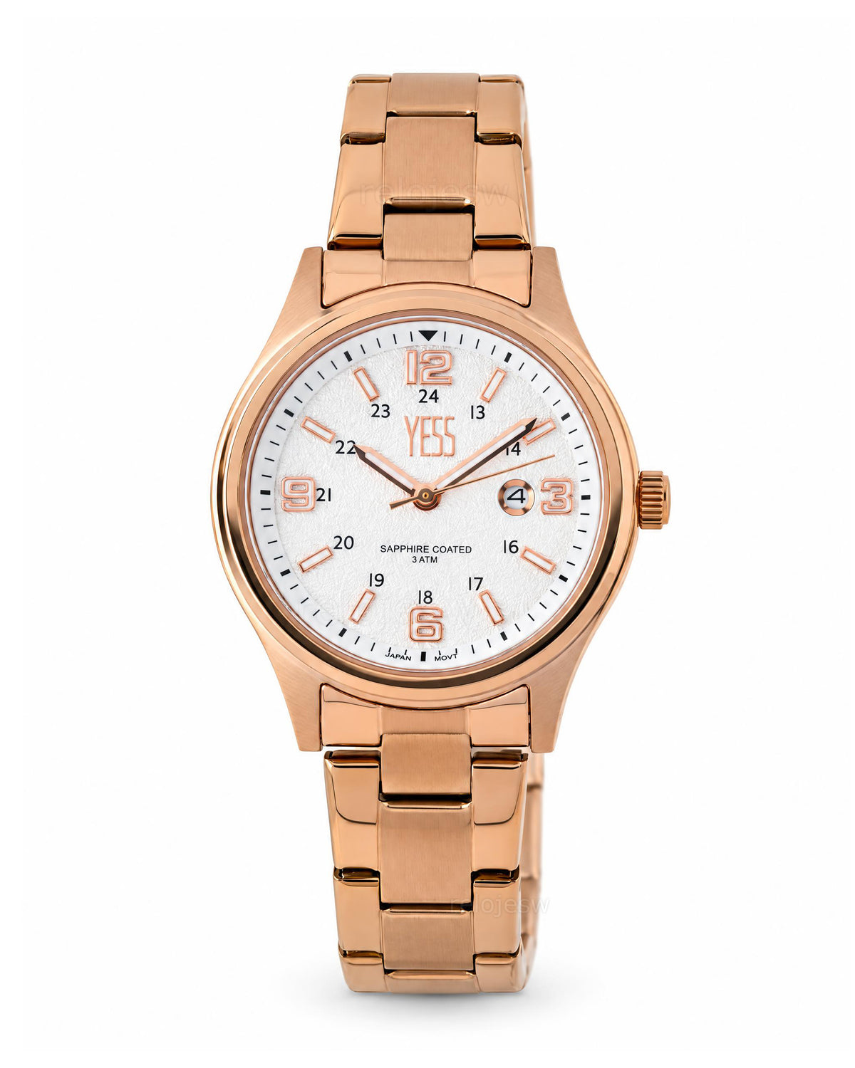 Reloj Yess Mujer Original Oro Rosa Y25034L-2