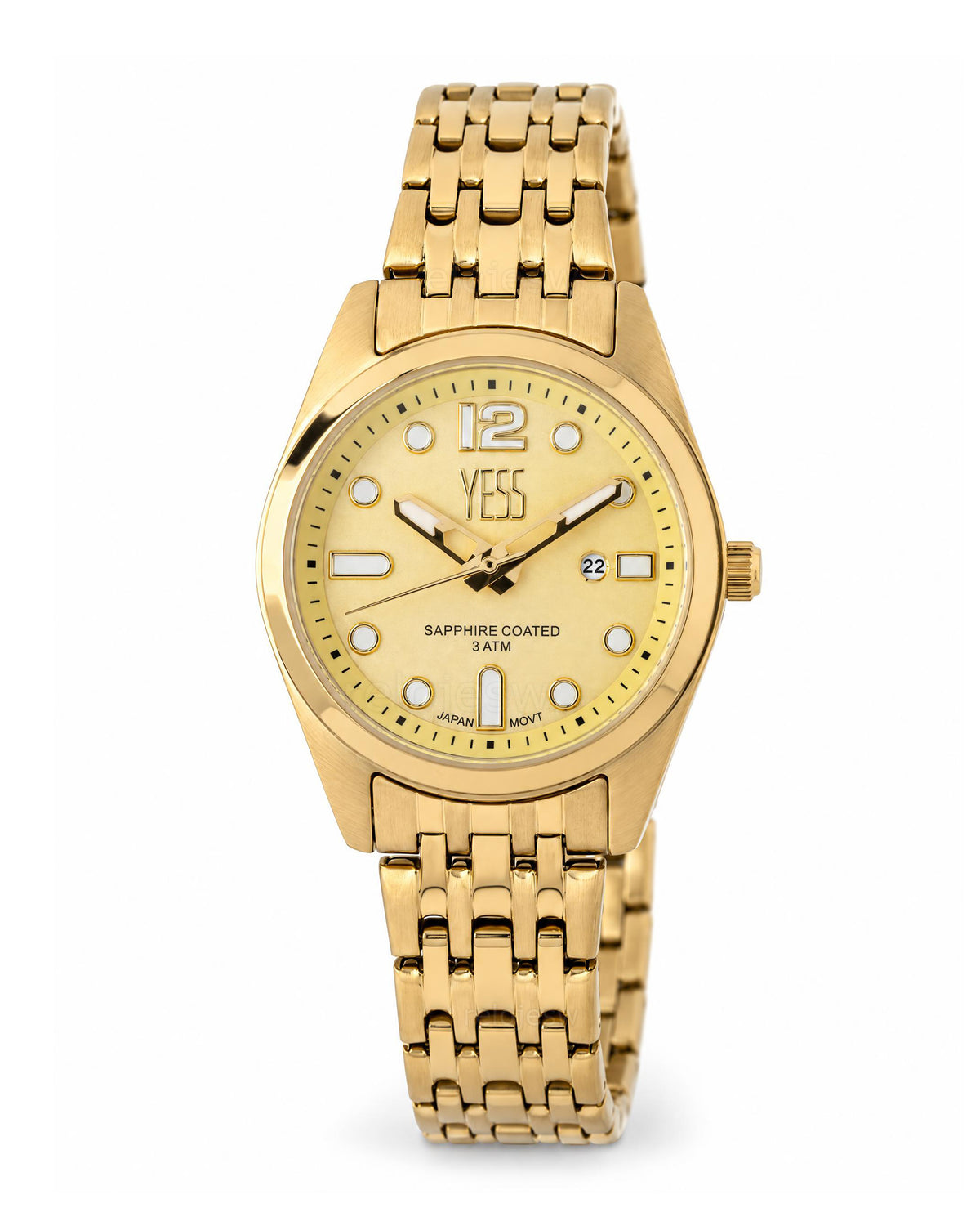 Reloj Yess Mujer Original Dorado Y25036L-2
